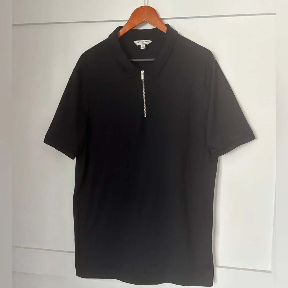 Autograph Black Polo Shirt with Zipper size XL in excellent condition